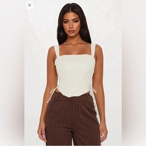 Fashion Nova Beige Corset Top